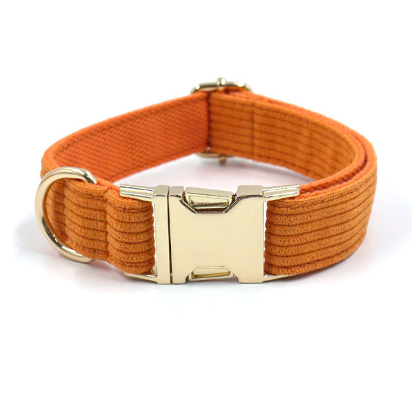🐶 Striped Corduroy Dog Collar