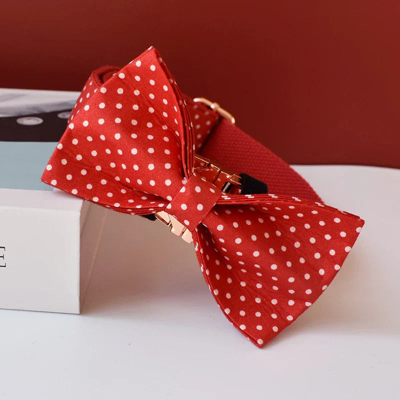 Red Dot Bowtie – Stylish & Comfortable for Pets or Parties