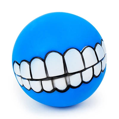 Silicone Dog Toy Ball - Funny Teeth
