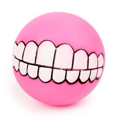 Silicone Dog Toy Ball - Funny Teeth