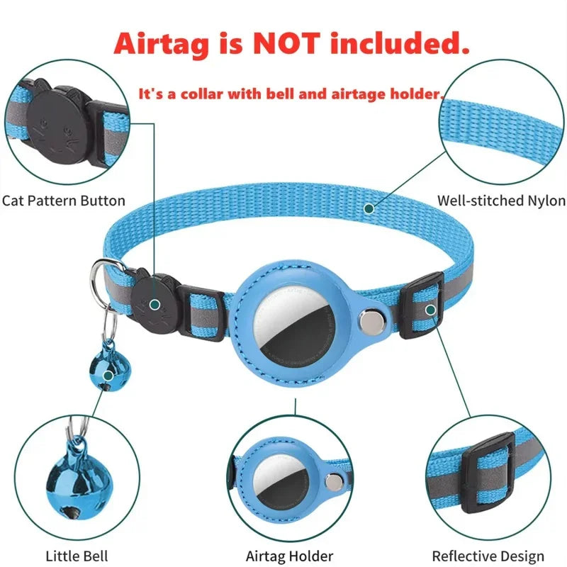 Anti-Lost AirTag Collar for Cats & Small Dogs