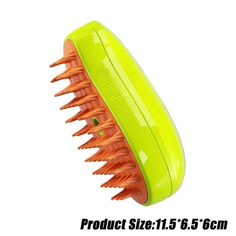 3-in-1 Steamy Pet Grooming BrushTangled and Loose Hair