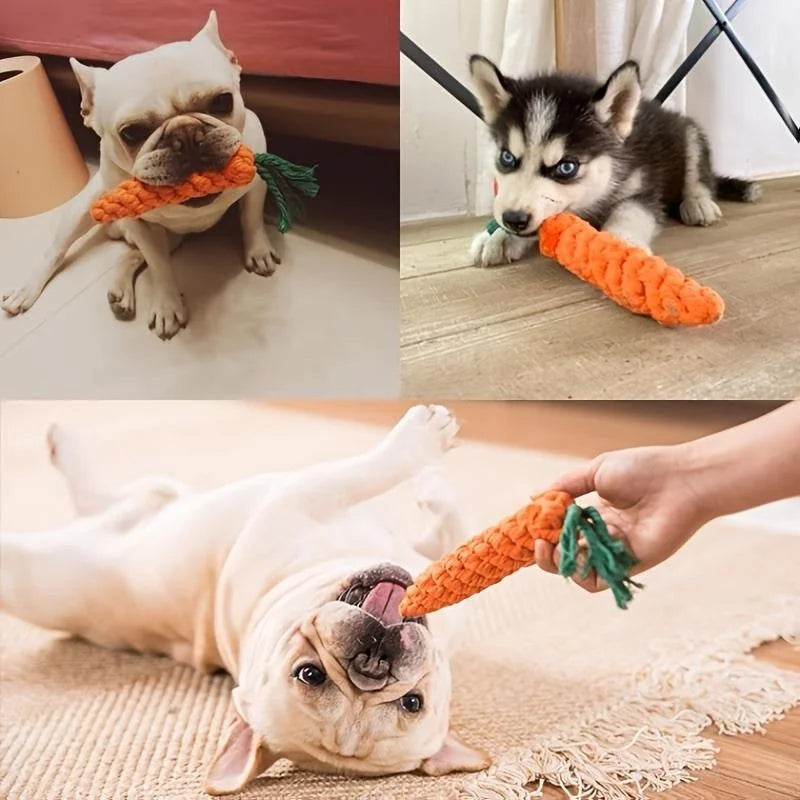 CozyPaws Carrot Rope Toy for Dogs and Cats