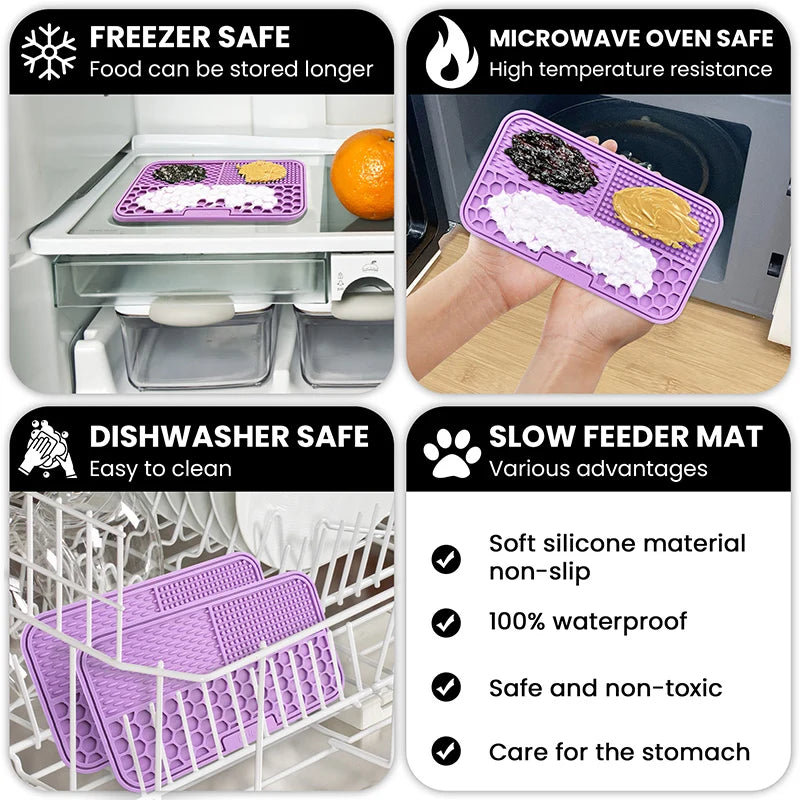 CozyPaws Pet Feeding Mat – Slow Lick Pad for Cats and Dogs