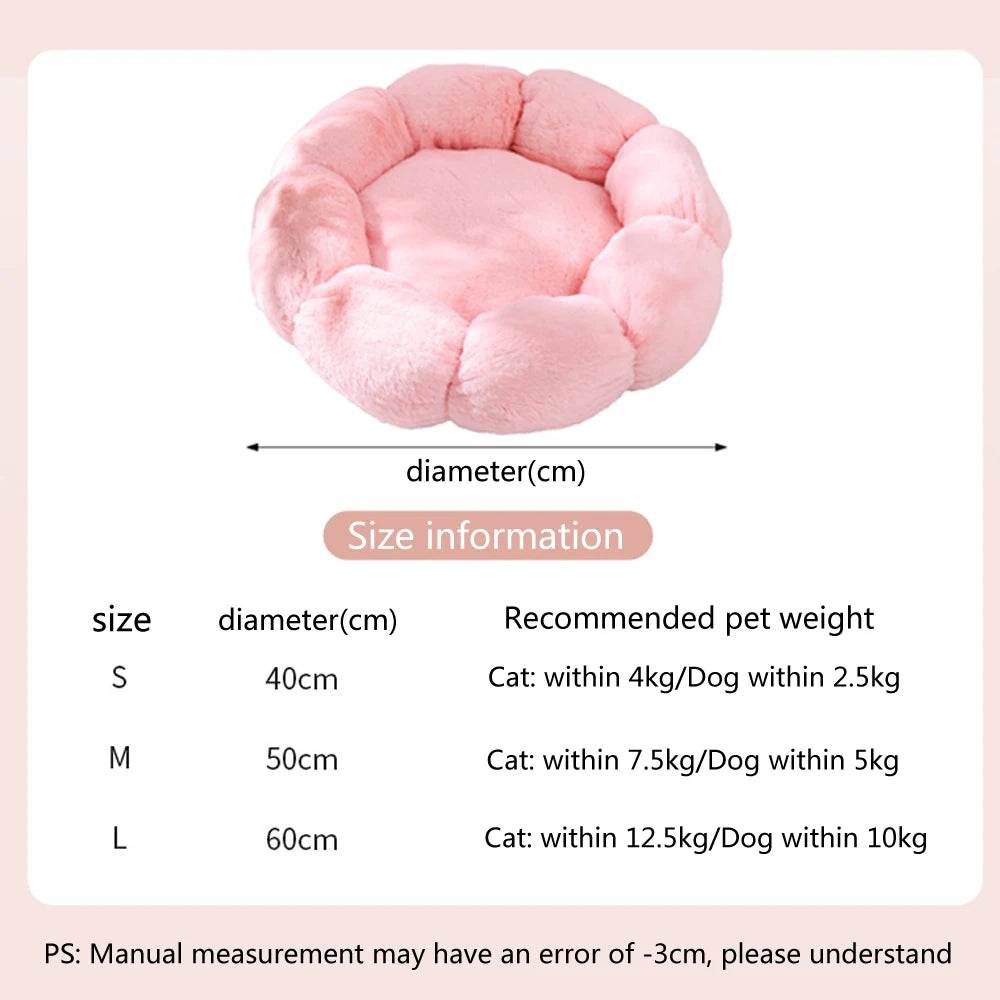 CozyBloom Pet Bed for Cats and Small Dogs