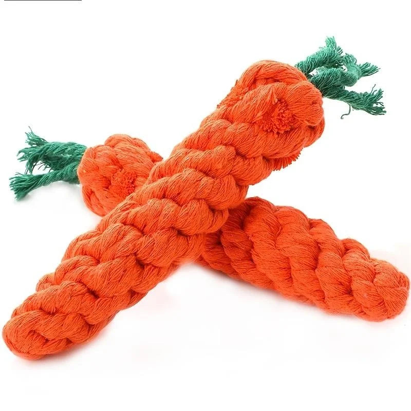 CozyPaws Carrot Rope Toy for Dogs and Cats