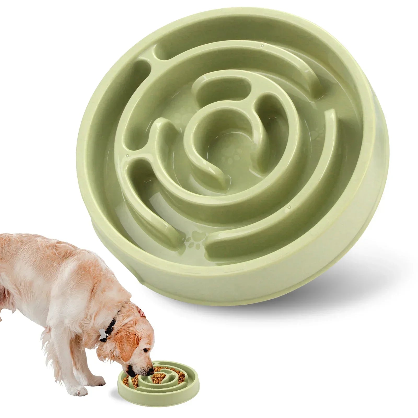1PC Pet Cat Dog Slow Food Bowl