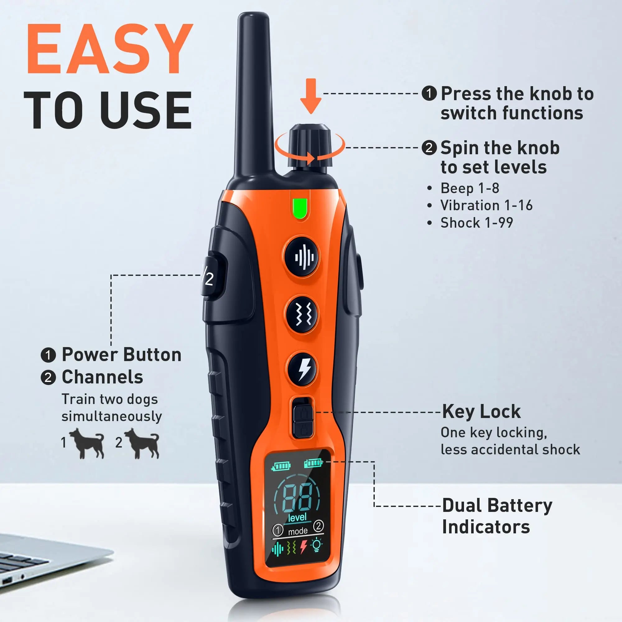 ⚡ Dog Training Collar – 3280ft Remote