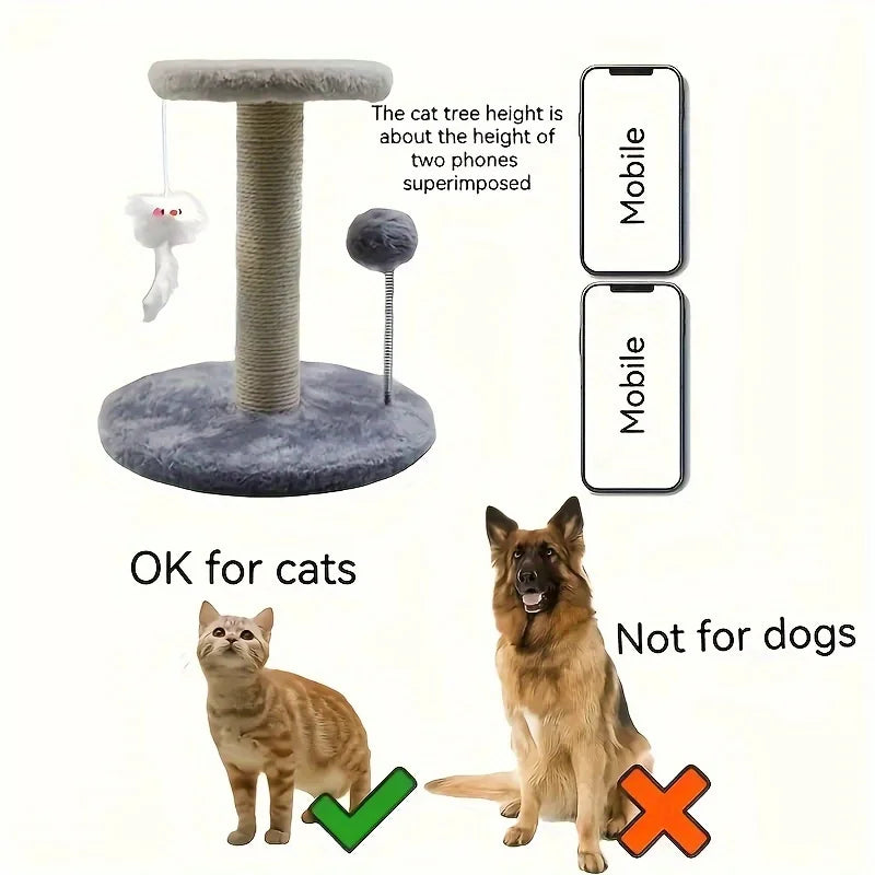 KEMORELA Cat Tree Tower with Scratching Post and Toys