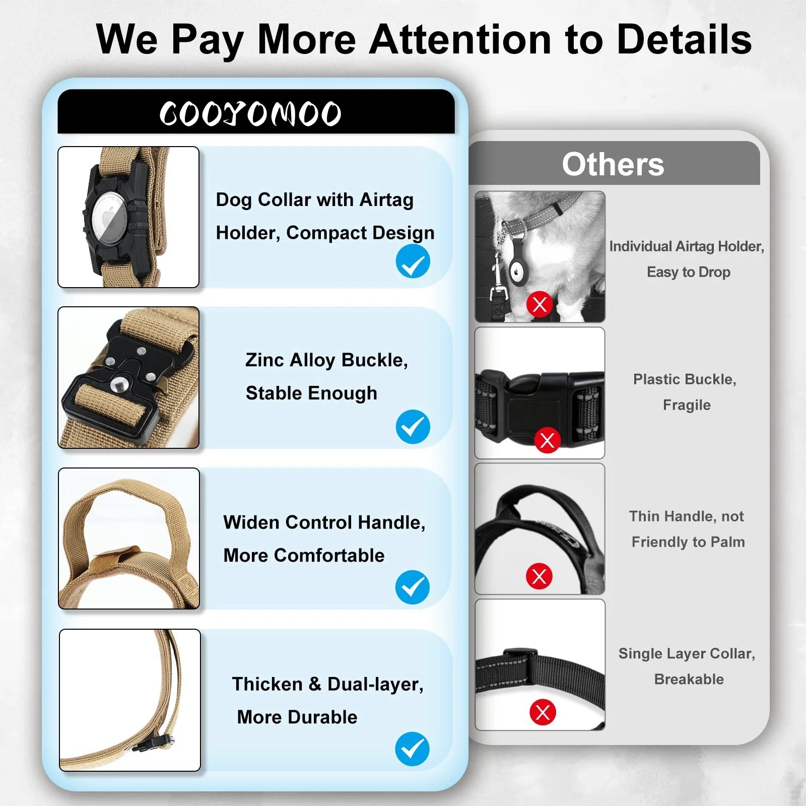 AlphaTag Military Dog Collar