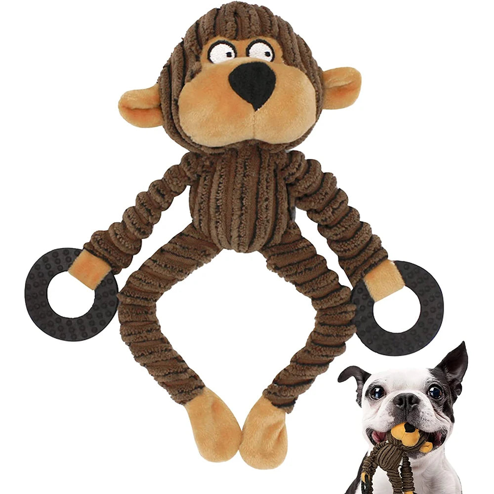 Squeaky Monkey, Cow, or little Bear - Dog Toy