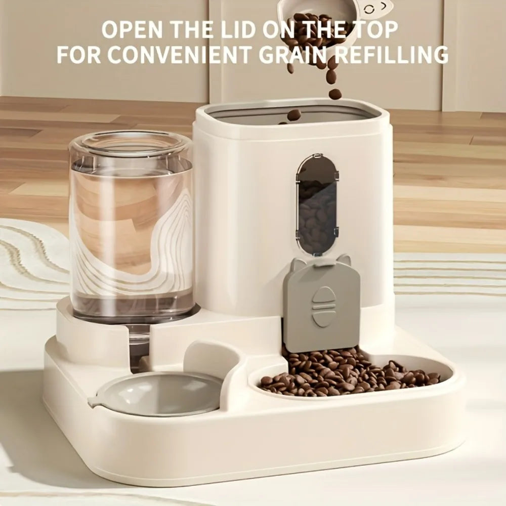 2-in-1 Automatic Pet Feeder & Water Dispenser