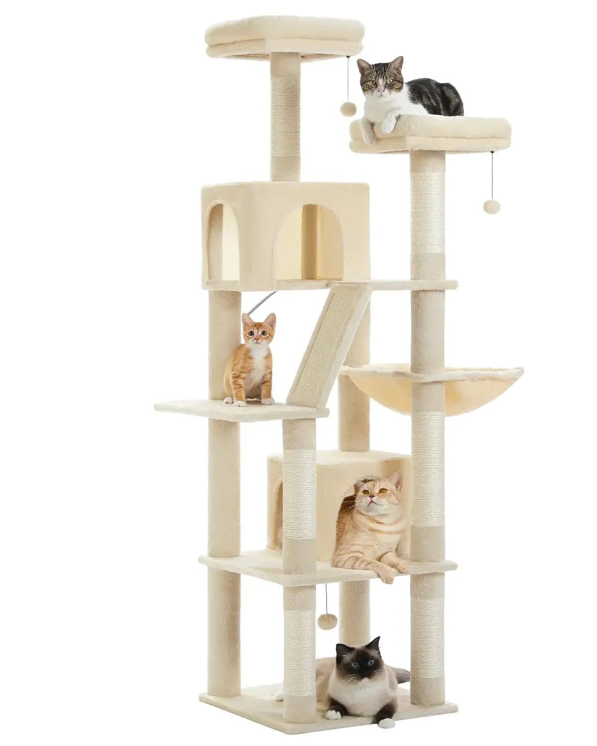 CozyPaws Large Cat Tree Tower with Scratching Posts