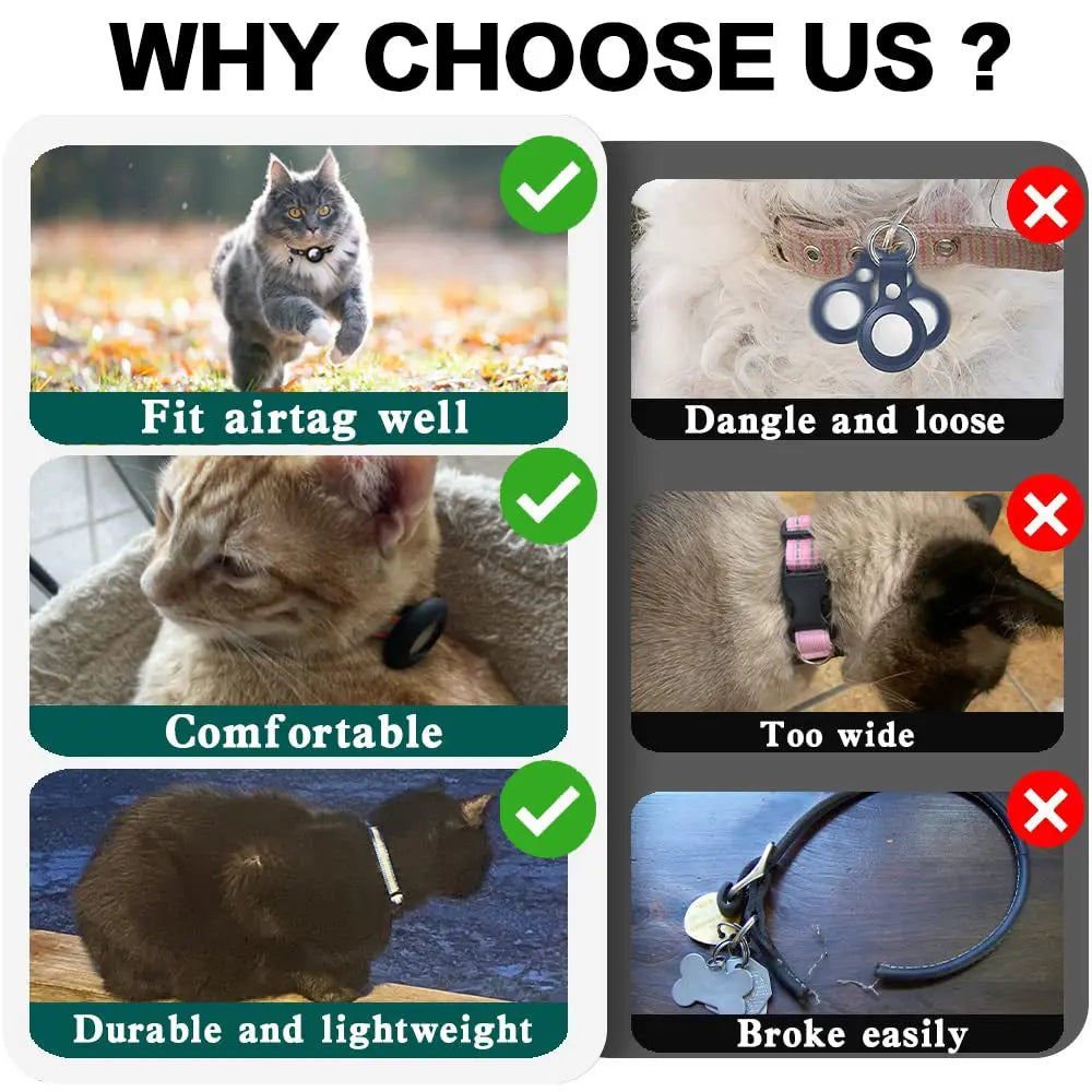 Mini GPS AirTag Collar for Cats & Dogs