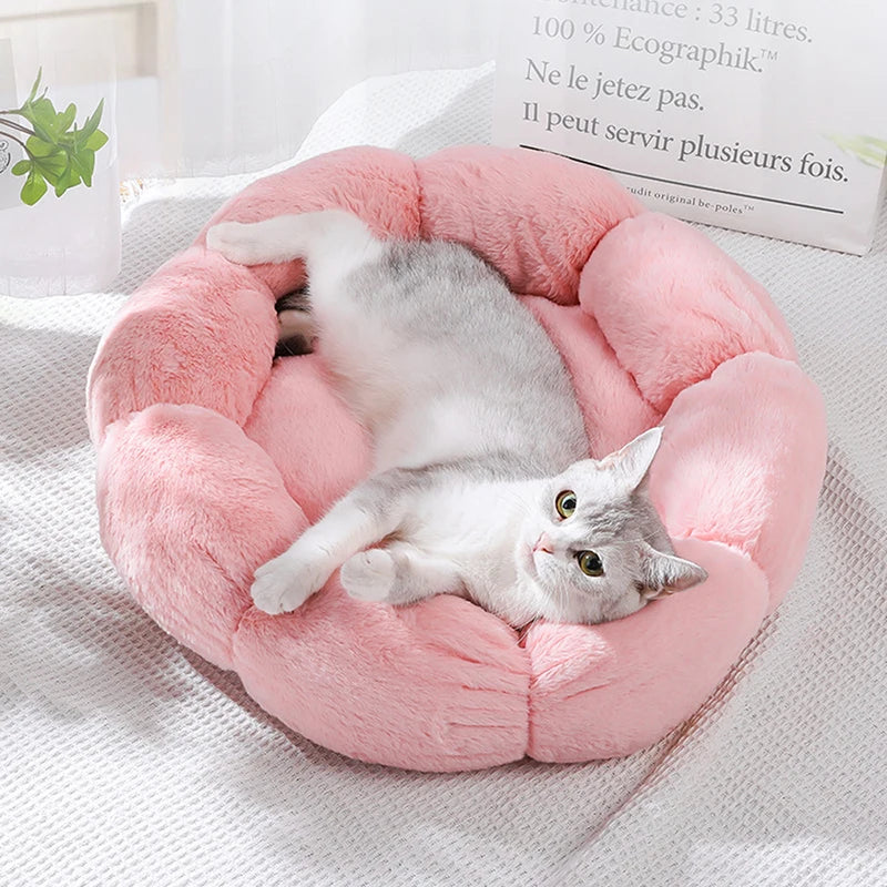 CozyBloom Pet Bed for Cats and Small Dogs
