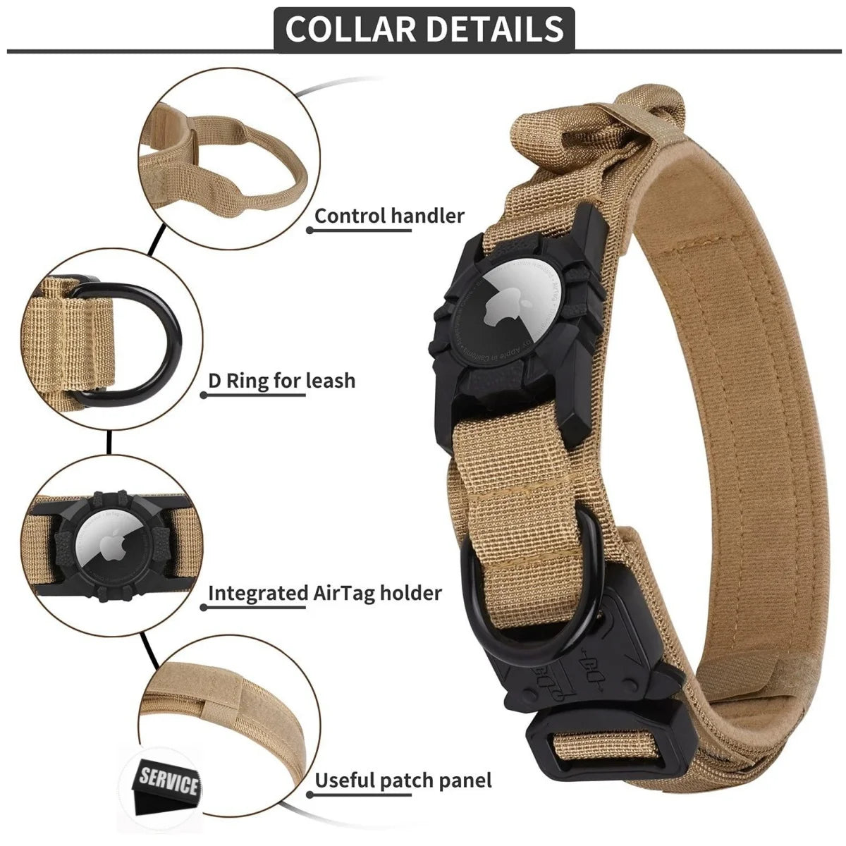 AlphaTag Military Dog Collar