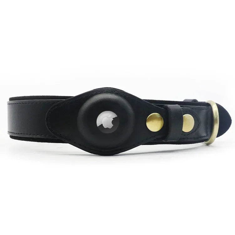 AirTag Holder Dog Collar – Leather