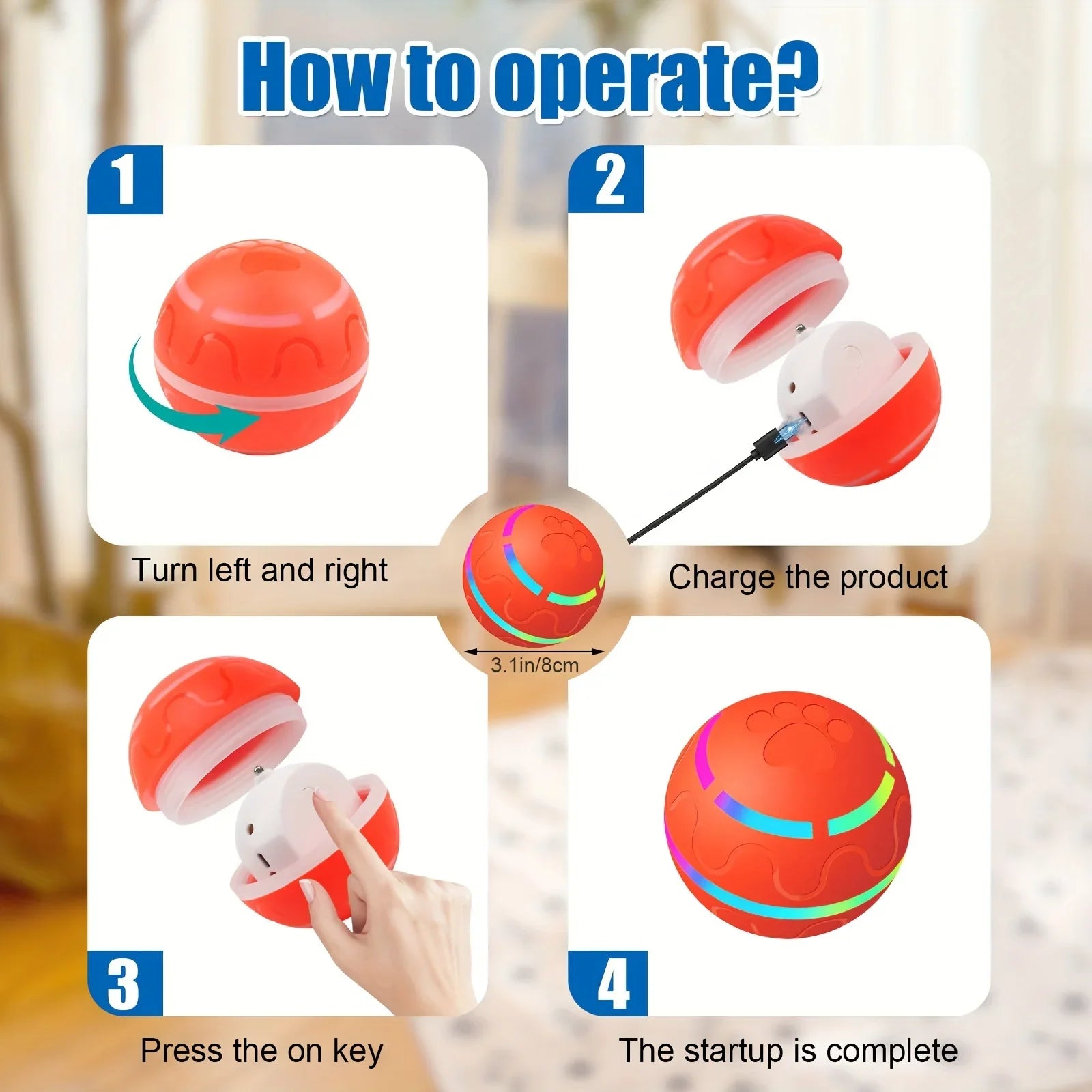 WigglePaws Shaky Ball Toy for Dogs