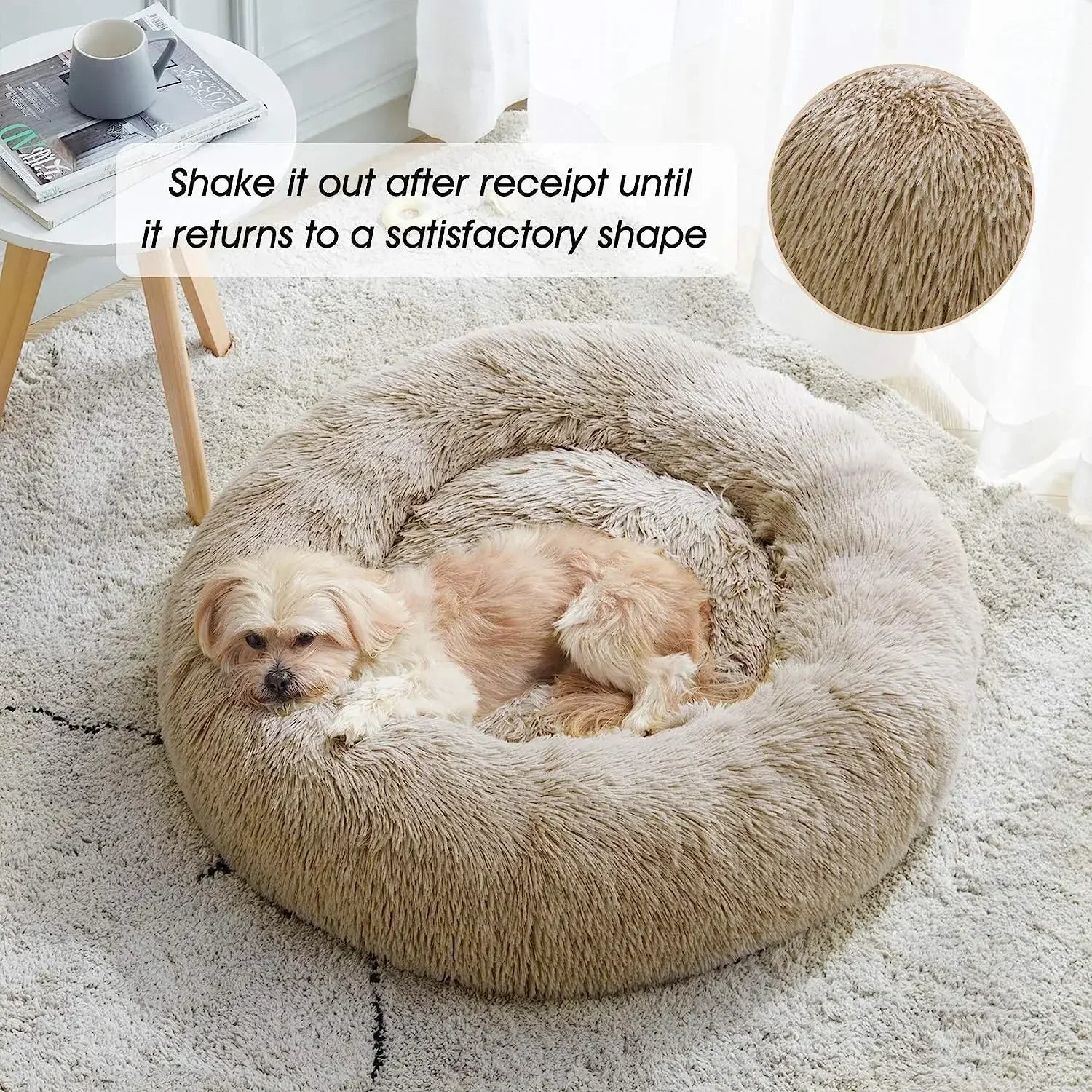 CozyNest Plush Pet Bed for Cats and Dogs