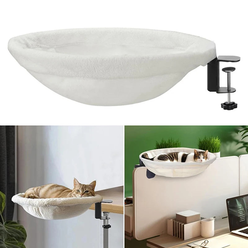 CozyPaws Desk Cat Bed with Soft Mat