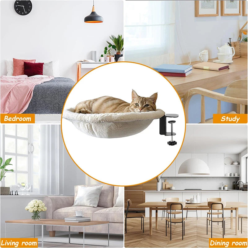 CozyPaws Desk Cat Bed with Soft Mat