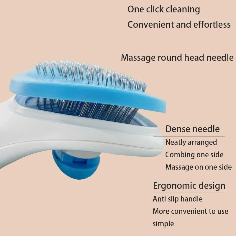Pet Hair Brush & Comb for Dogs & Cats