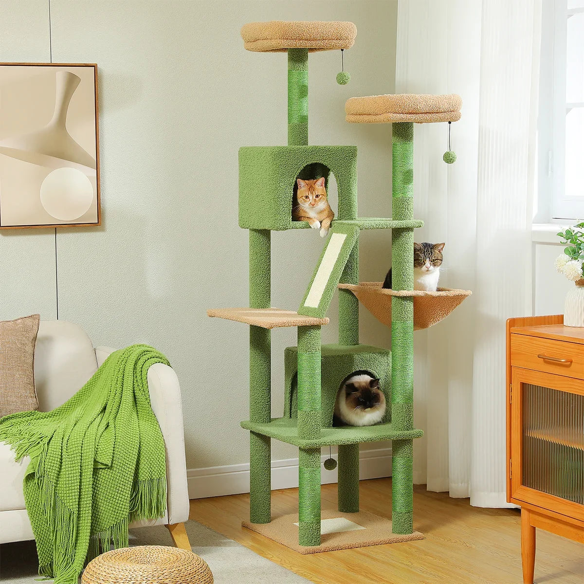 CozyPaws Large Cat Tree Tower with Scratching Posts