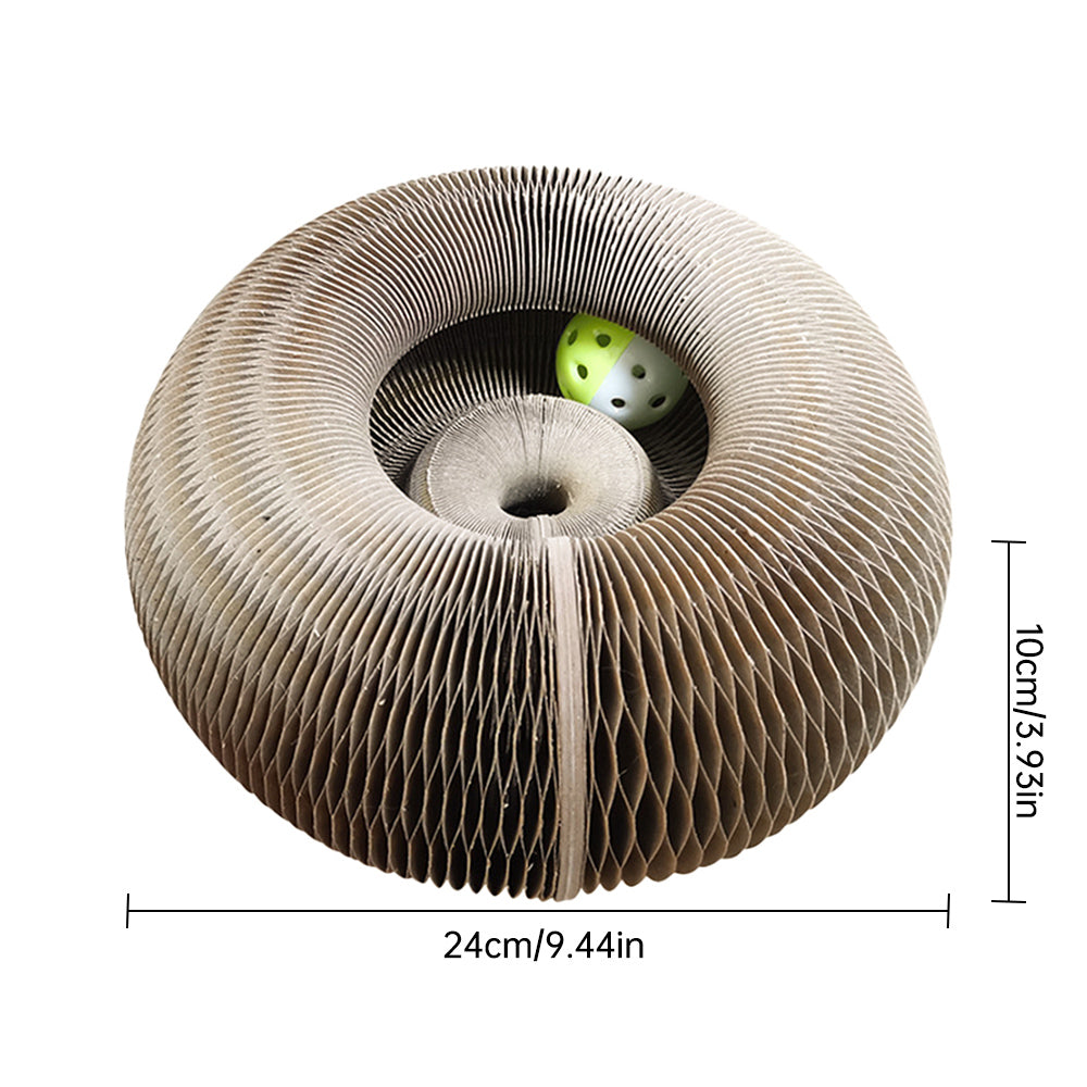 Foldable Cat Scratch Board with Bell
