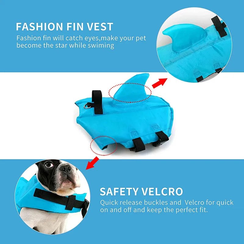 Dog Shark Life Vest – Pet Swim Jacket