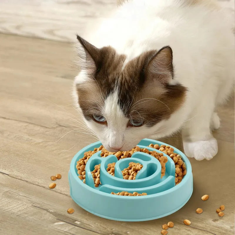 1PC Pet Cat Dog Slow Food Bowl