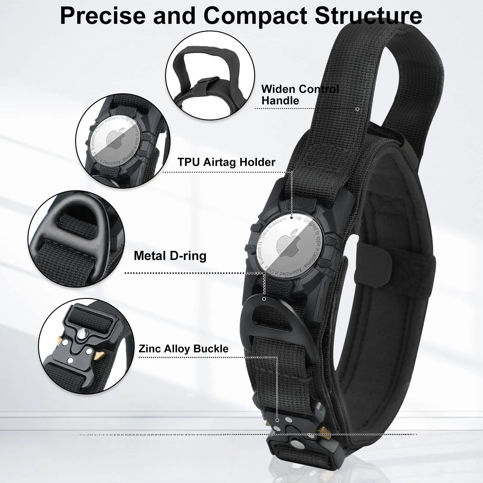 Military-Grade AirTag Dog Collar