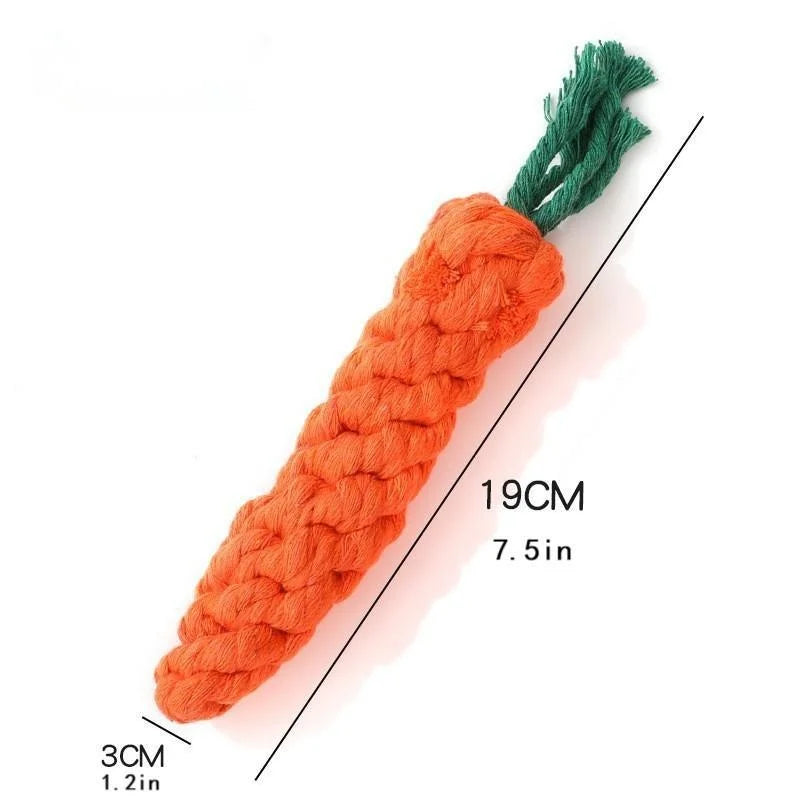 CozyPaws Carrot Rope Toy for Dogs and Cats