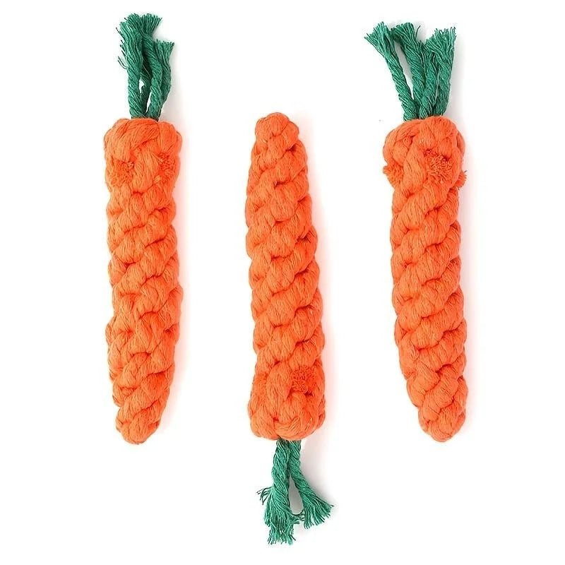 CozyPaws Carrot Rope Toy for Dogs and Cats