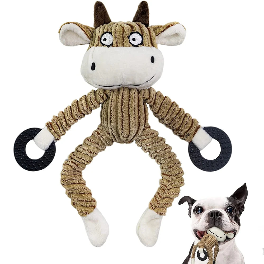 Squeaky Monkey, Cow, or little Bear - Dog Toy