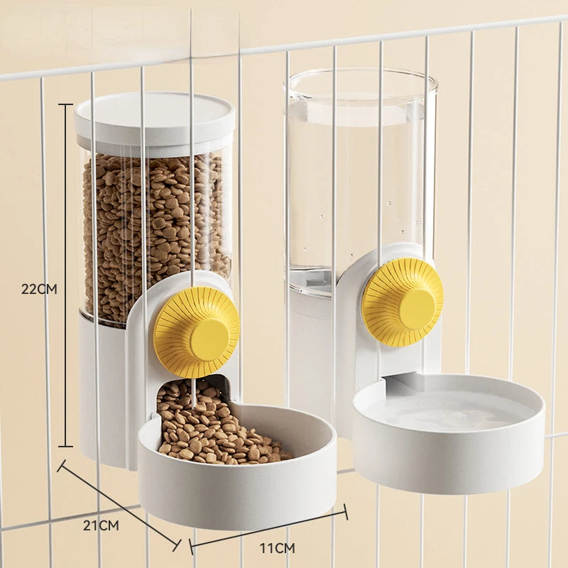 Automatic Hanging Pet Feeder & Water Bottle