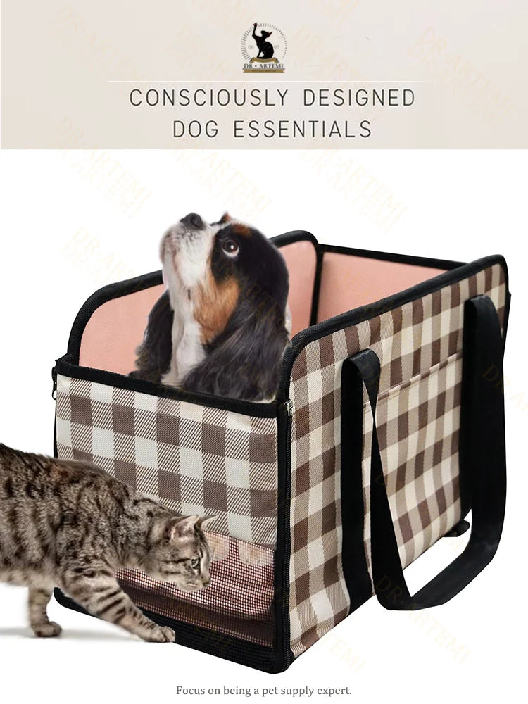 Portable Pet Travel Bed & Carrier – Waterproof & Stylish