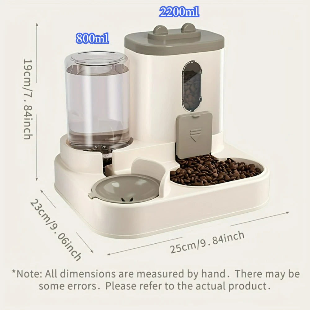 2-in-1 Automatic Pet Feeder & Water Dispenser