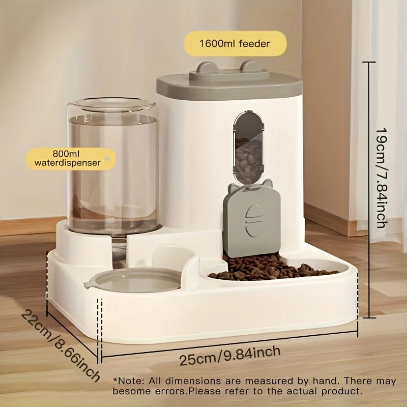 2-in-1 Automatic Pet Feeder & Water Dispenser