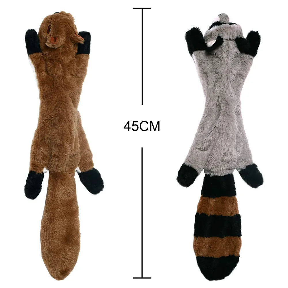 Simulated Animal No Stuffing Dog Toy with Squeakers and Crinkles