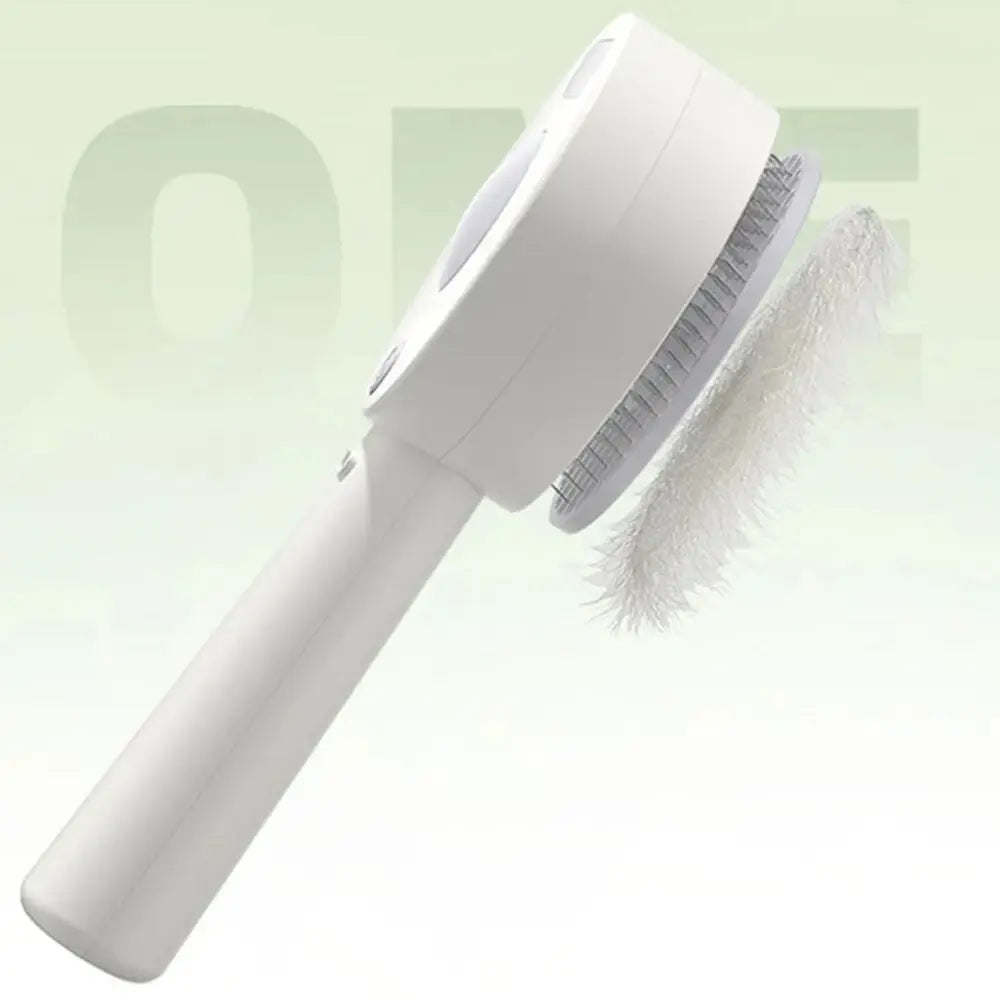 Anti-Static Pet Comb with Spray & One-Click Cleaning