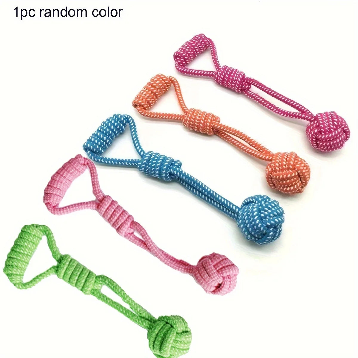 Durable Dog Rope Toy with Ball – All-Breed Chew and Tug Plaything