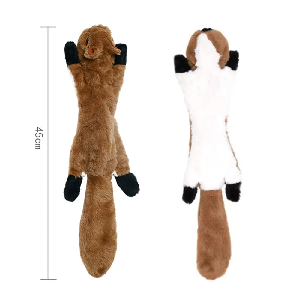 Simulated Animal No Stuffing Dog Toy with Squeakers and Crinkles