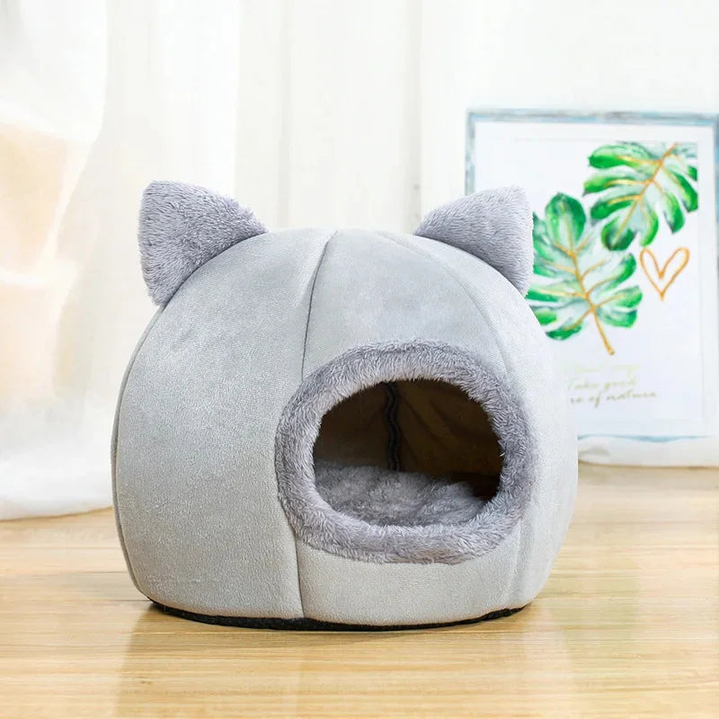 🛏️ CozyPet Tent Bed – Self-Warming Hideaway for Cats & Small Dogs