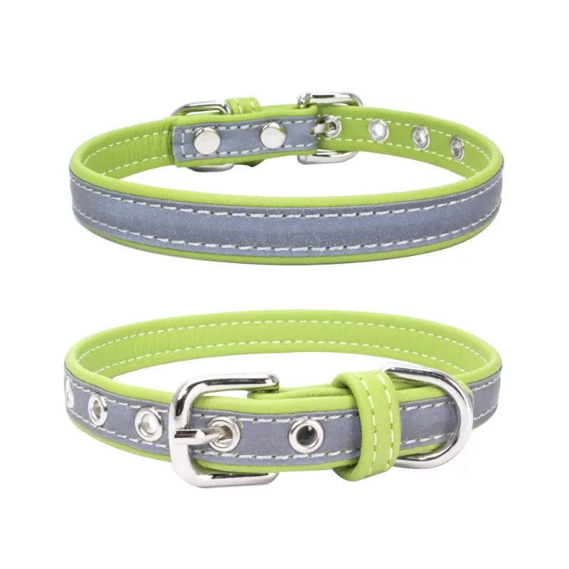 Personalized Reflective Dog Collar with ID Tag