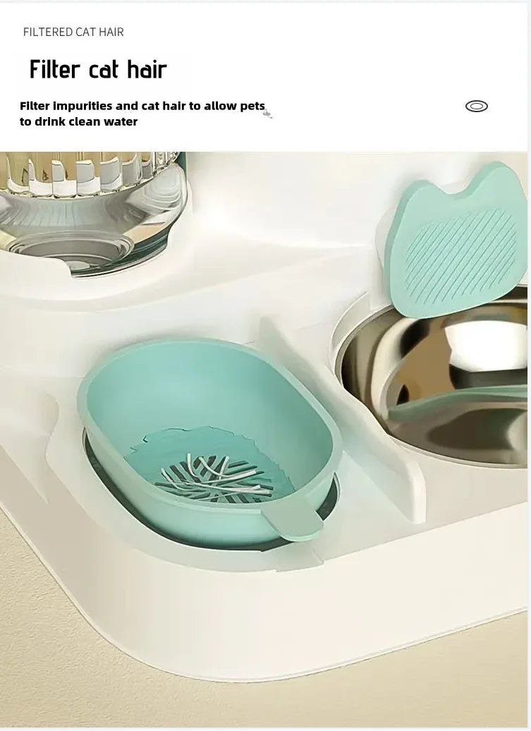 🐾 Automatic Pet Feeder & Water Dispenser Bowl