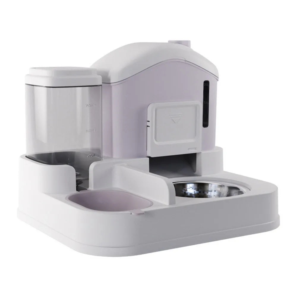 2-in-1 Automatic Cat Water Fountain & Feeder