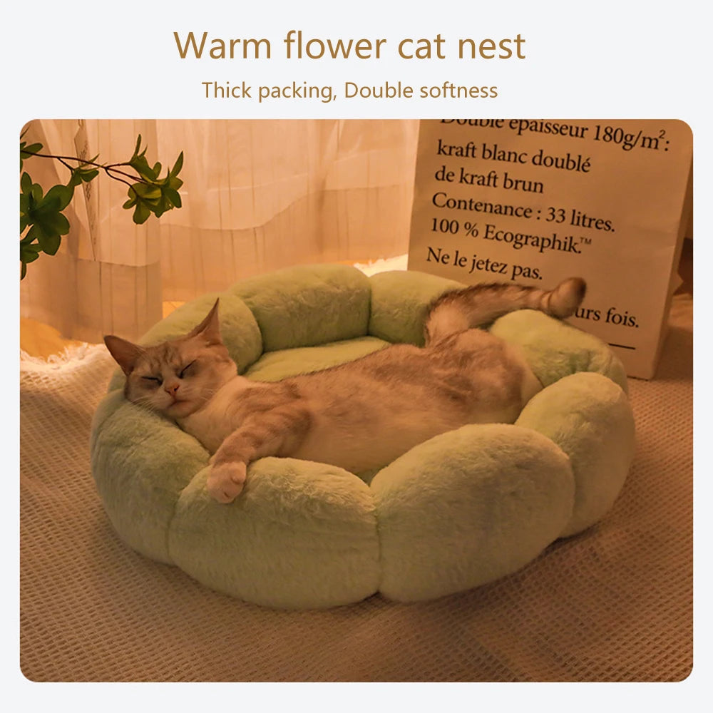 CozyBloom Pet Bed for Cats and Small Dogs