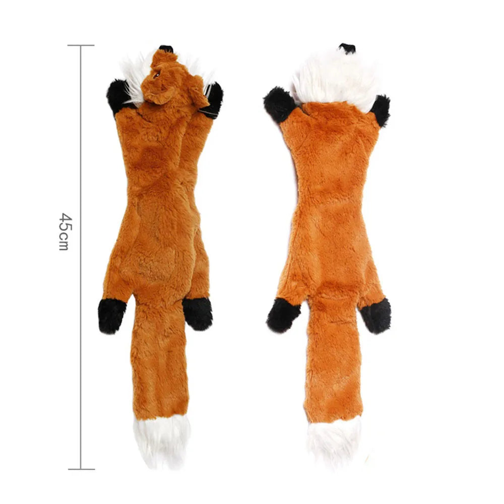 Simulated Animal No Stuffing Dog Toy with Squeakers and Crinkles