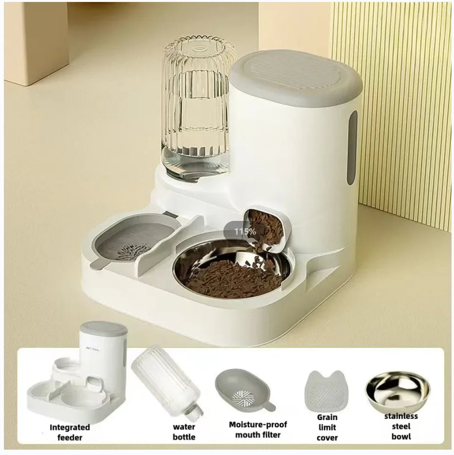 🐾 Automatic Pet Feeder & Water Dispenser Bowl