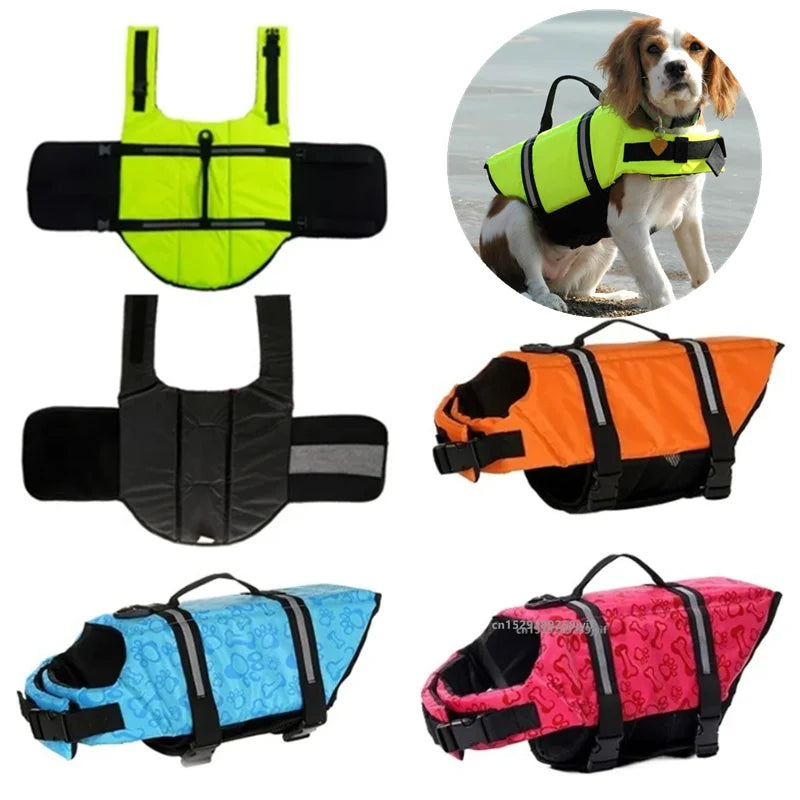 Reflective Dog Life Jacket – Adjustable Swim Vest